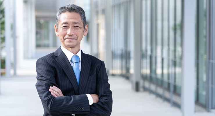 Mature asian man in business suit